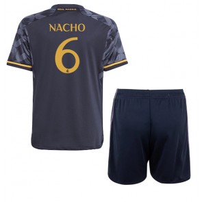 Real Madrid Nacho #6 Replica Away Stadium Kit for Kids 2023-24 Short Sleeve (+ pants)
